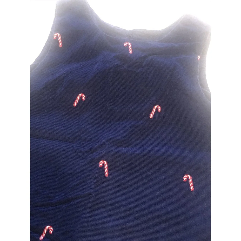 Funtasia! Too Christmas Candy Cane Dress Girl's Size 6 USA‎ MADE Blue